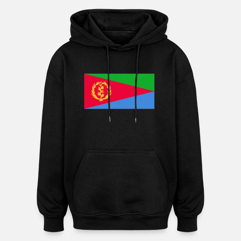 Eritrea Flag - Oversized Unisex Hoodie - black