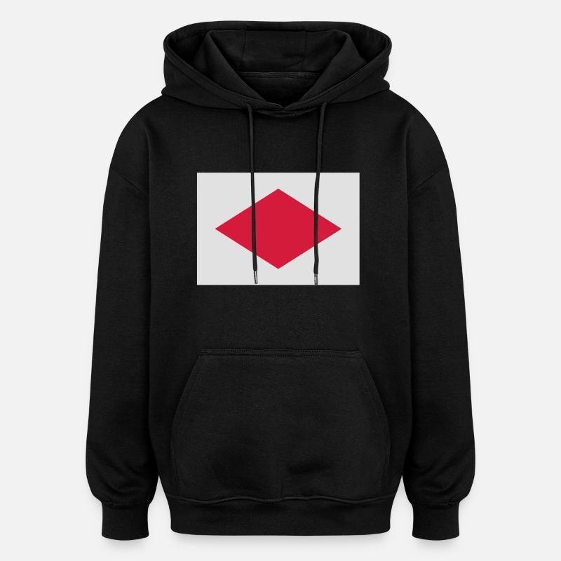 Westweg - Sweat à capuche oversize unisexe - noir