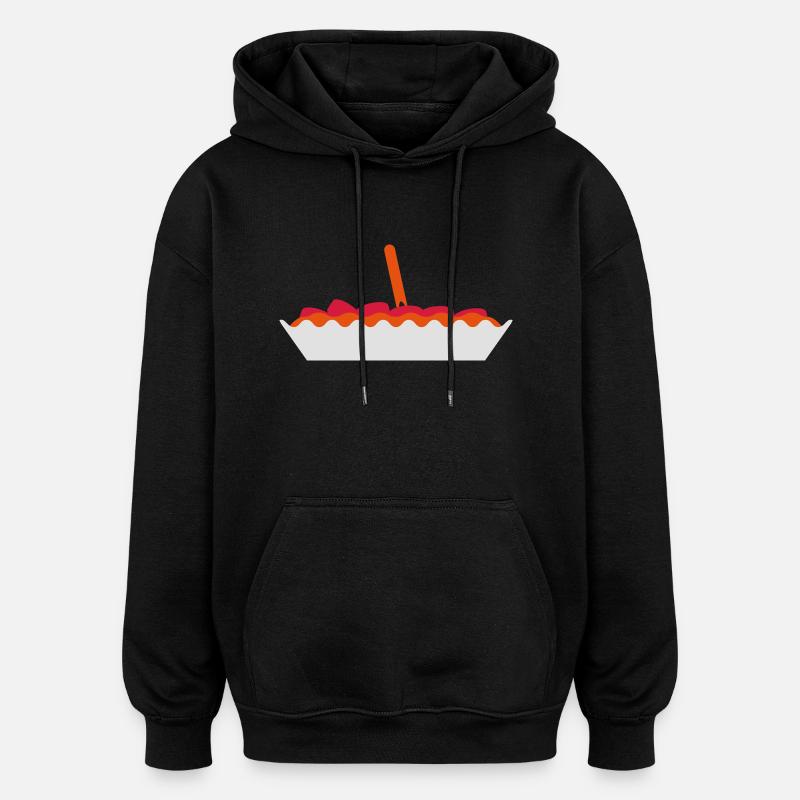 Yummy Currywurst - Sweat à capuche oversize unisexe - noir