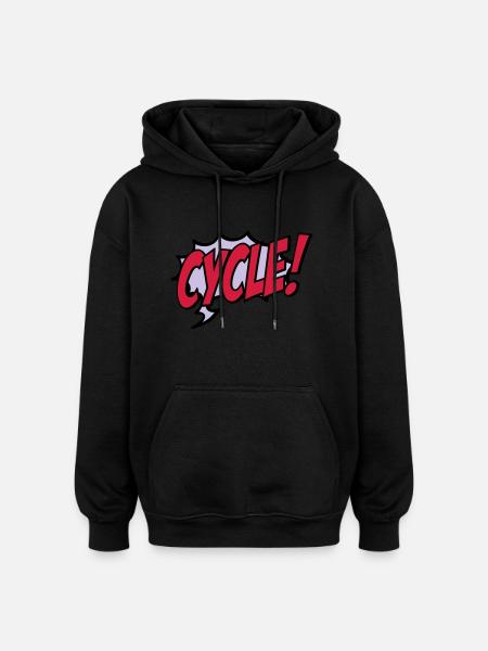 cycle - Sweat à capuche oversize unisexe - noir