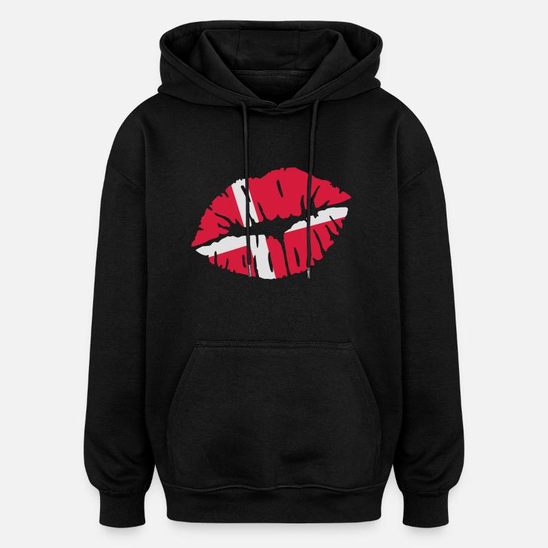 Dänemark - Oversized Unisex Hoodie - Schwarz