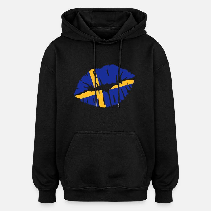 Schweden - Oversized Unisex Hoodie - Schwarz