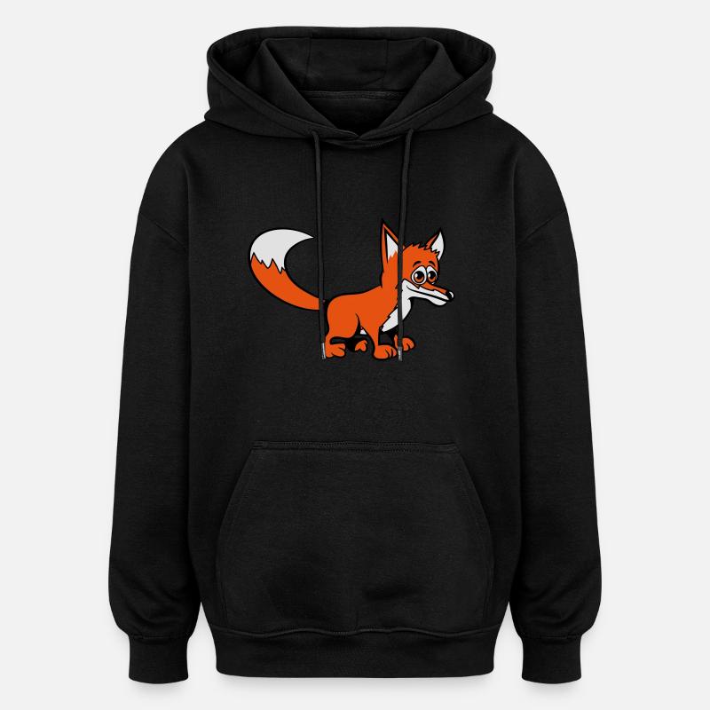 Fuchs süss - Oversized Unisex Hoodie - Schwarz