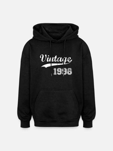 1998 - Oversized Unisex Hoodie - Schwarz