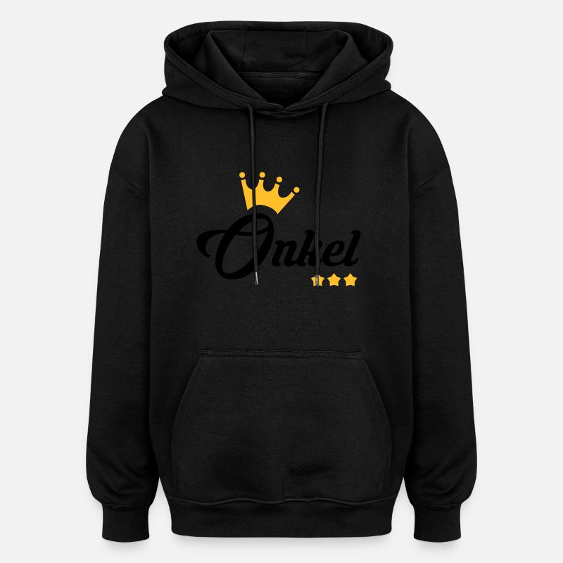 Oncle / Tante / Cousin / Cousine - Sweat à capuche oversize unisexe - noir