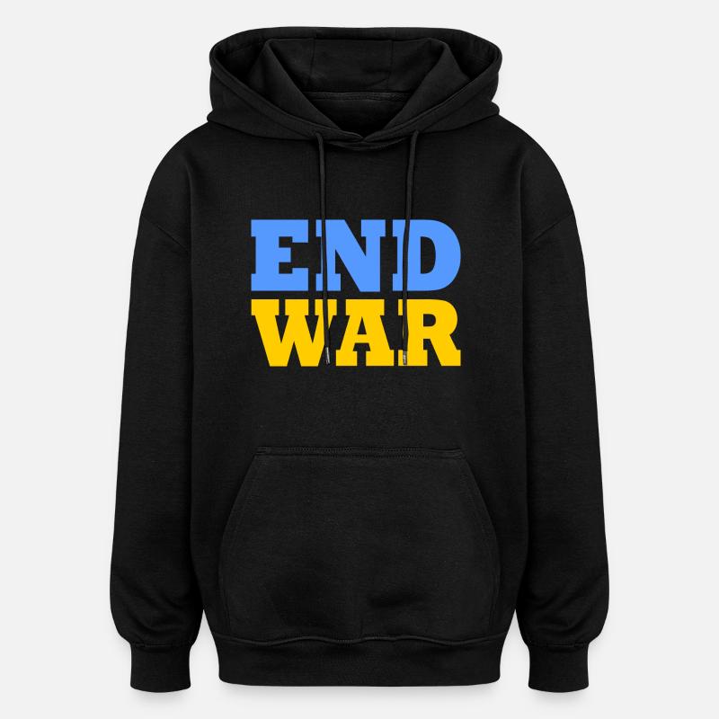 End war - Oversized Unisex Hoodie - black