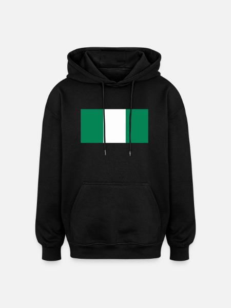 Nigeria flag / Drapeau Nigéria - Oversized Unisex Hoodie - black