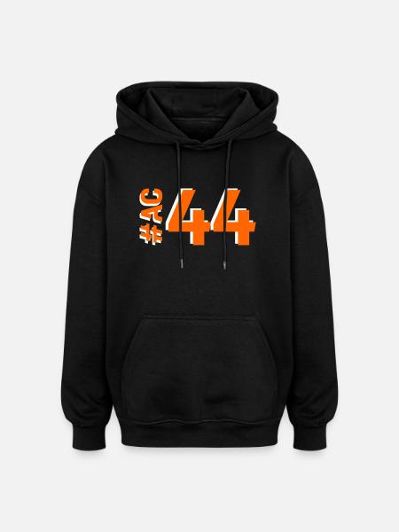 AC44 - Sweat à capuche oversize unisexe - noir