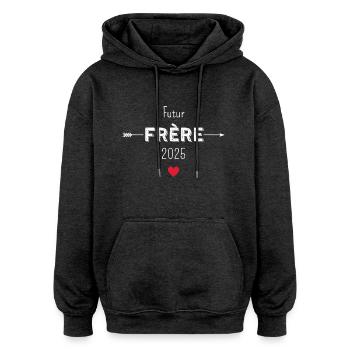 Zukünftiger Bruder 2025 - Oversized Unisex Hoodie - Anthrazit - Vorne - Noah (186cm)