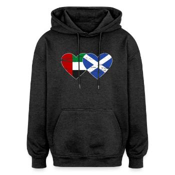 Vereinigte Arabische Emirate Schottland Flagge - Oversized Unisex Hoodie - Anthrazit - Vorne - Noah (186cm)