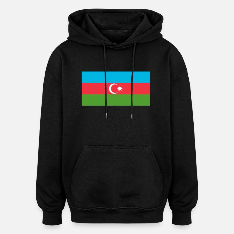 Azerbaïdjan - Sweat à capuche oversize unisexe - noir