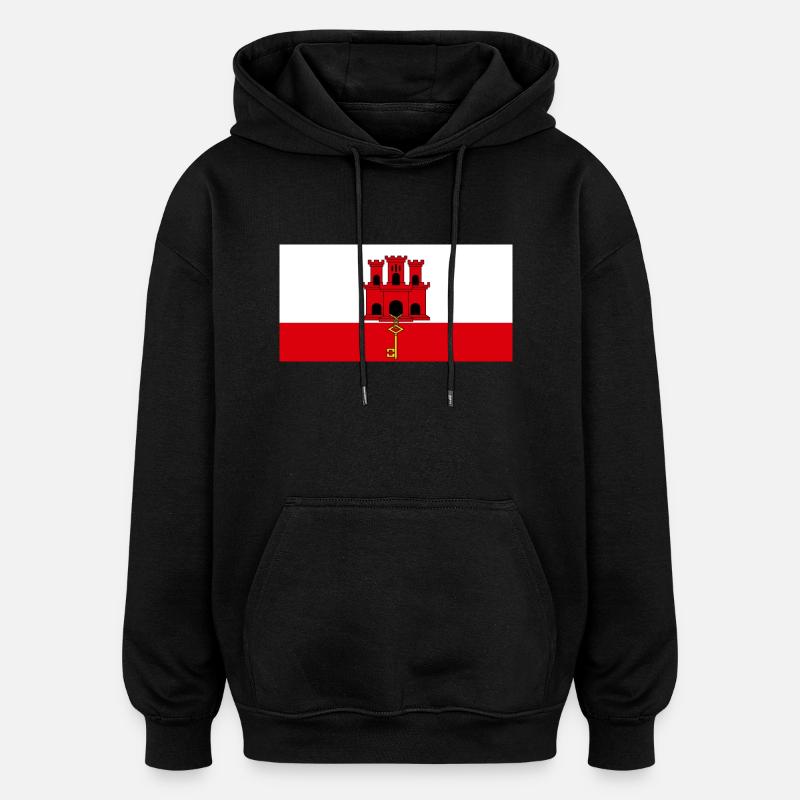 Gibraltar - Sweat à capuche oversize unisexe - noir