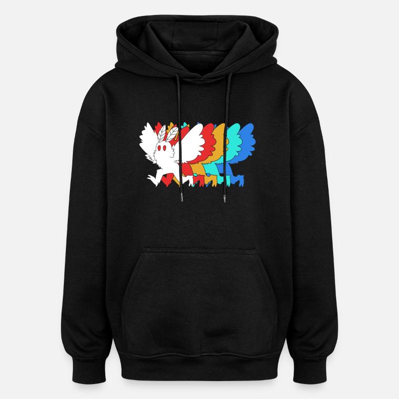 Mottenmann - Oversized Unisex Hoodie - Schwarz
