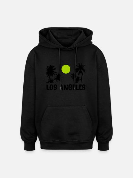 Los Angeles - Oversized Unisex Hoodie - black