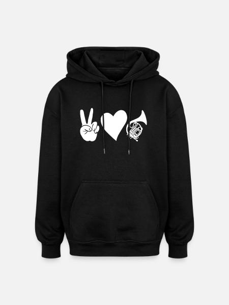 Cor français - Sweat à capuche oversize unisexe - noir