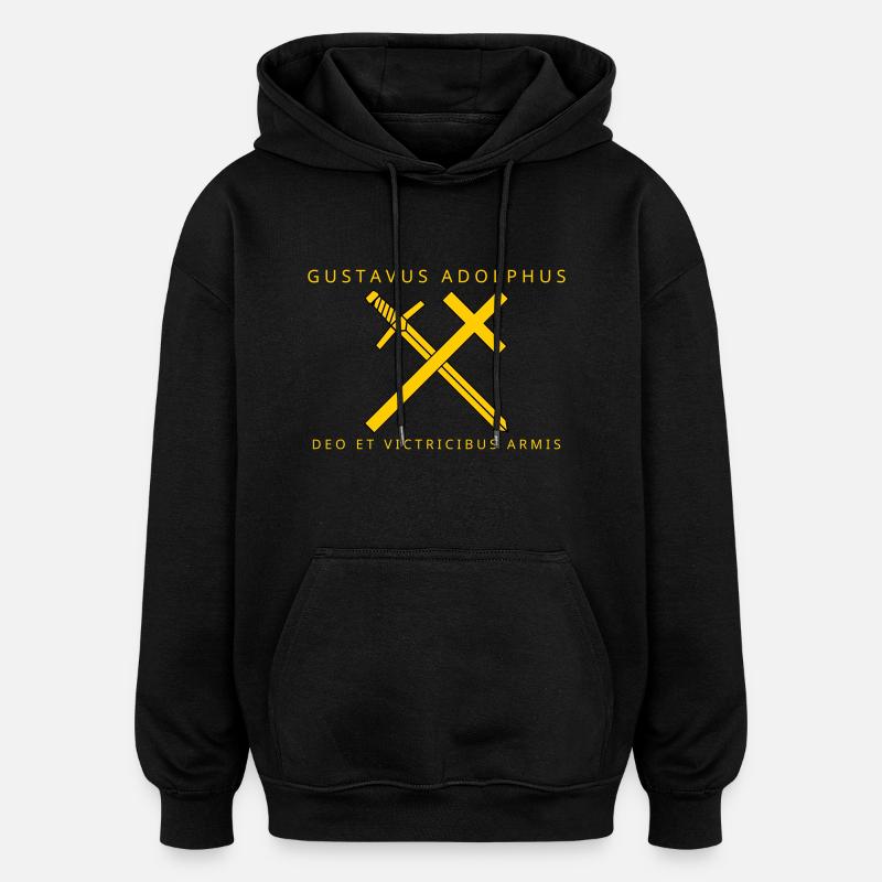 Gustav Adolf - Oversized Unisex Hoodie - Schwarz