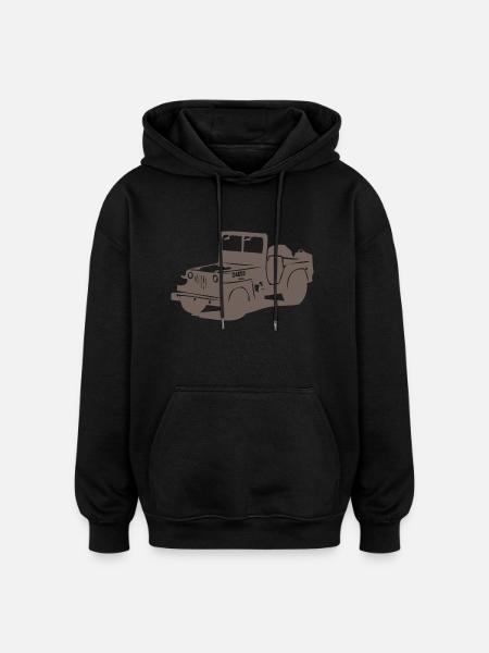 US Jeep Willys 2 - Oversized Unisex Hoodie - Schwarz