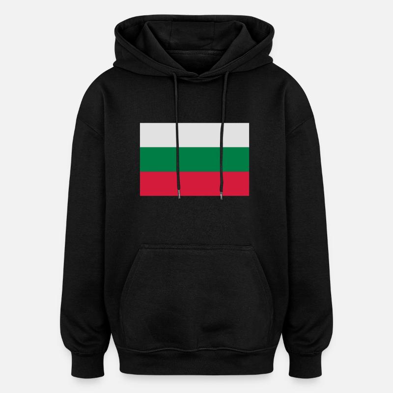 Bulgaria - Sweat à capuche oversize unisexe - noir