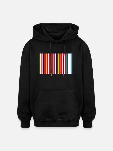 Europe Barcode Flag - Oversized Unisex Hoodie - black