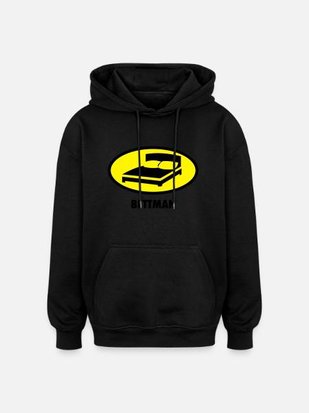 Bettman - Oversized Unisex Hoodie - Schwarz