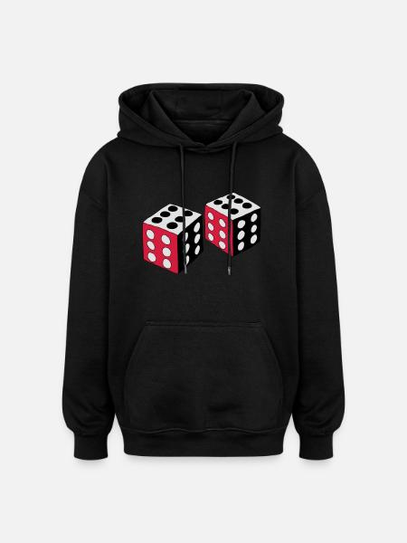 Dice - Oversized Unisex Hoodie - black