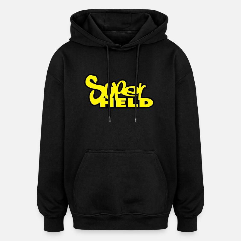 super-héros - Sweat à capuche oversize unisexe - noir