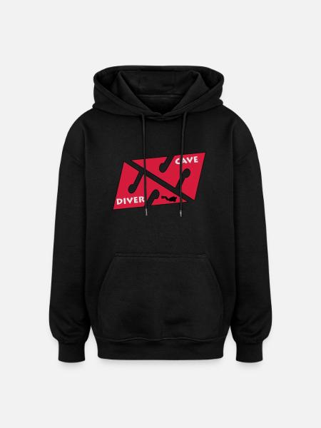 cave_diver_01 - Oversized Unisex Hoodie - Schwarz