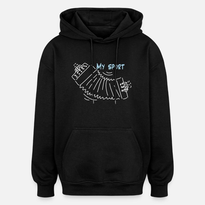 Buttonboxi - Oversized Unisex Hoodie - black