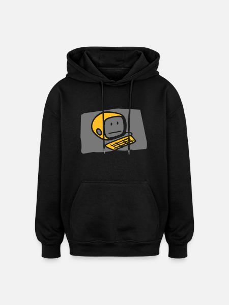 computer2_c - Oversized Unisex Hoodie - black