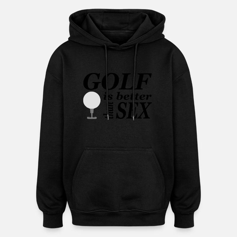 amusant de golf - Sweat à capuche oversize unisexe - noir