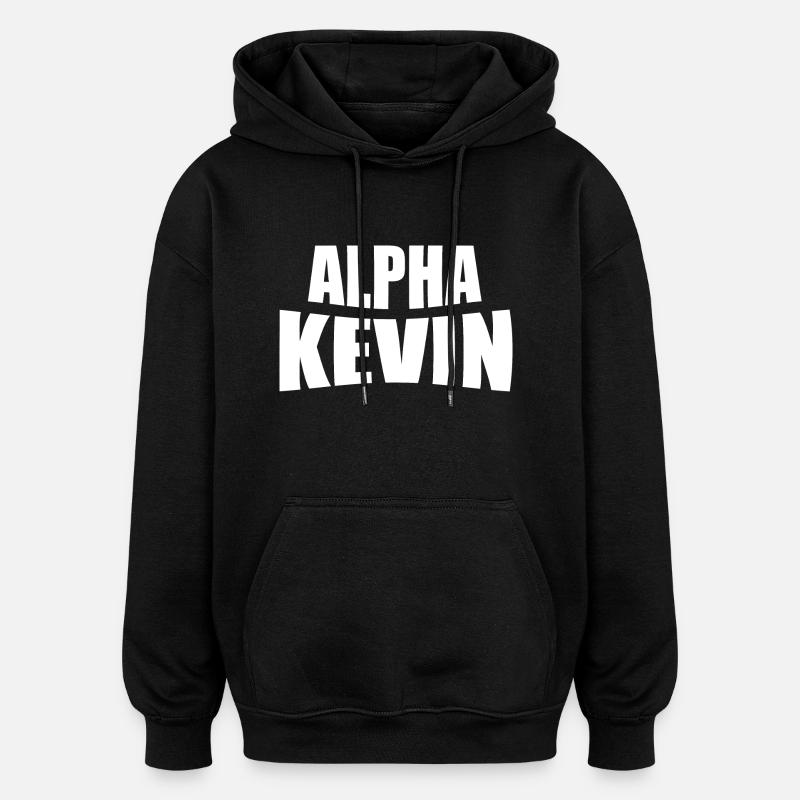 Alpha Kevin - Sweat à capuche oversize unisexe - noir
