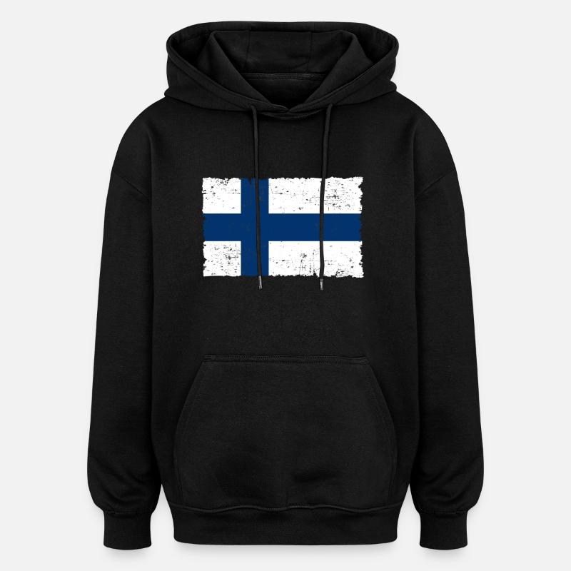 Finland - Oversized Unisex Hoodie - black