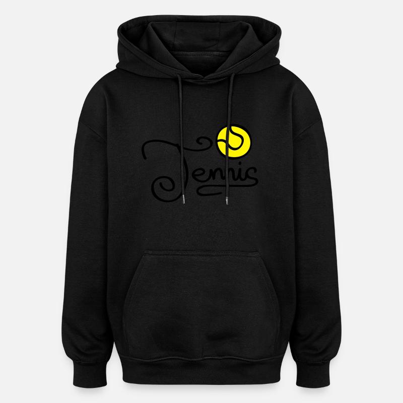 tennis_tj2 - Sweat à capuche oversize unisexe - noir