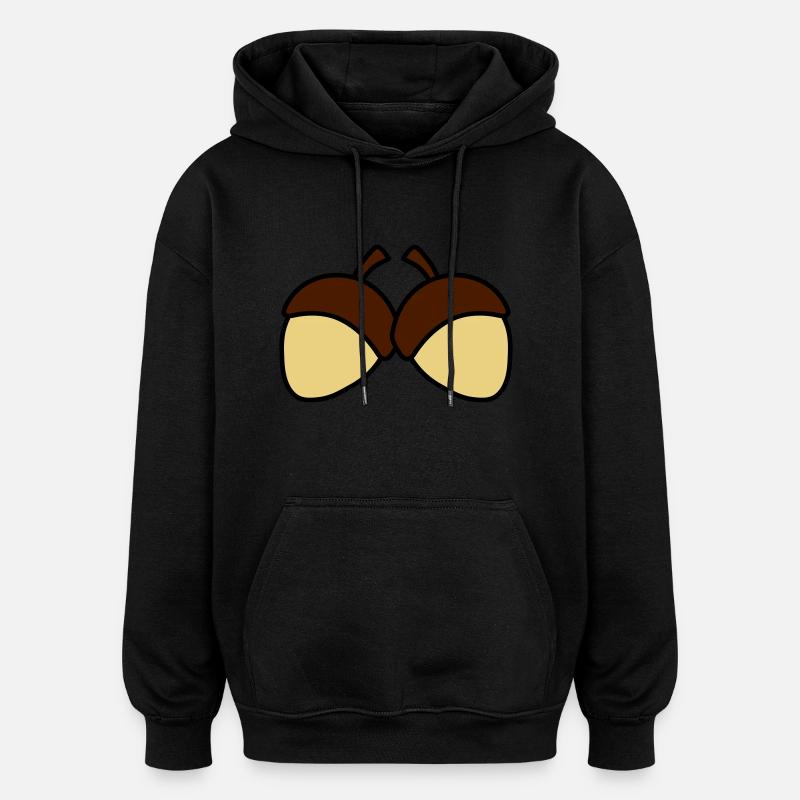 Nuts - Oversized Unisex Hoodie - black