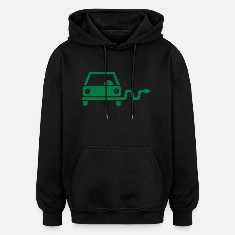 Voiture - Sweat à capuche oversize unisexe - noir