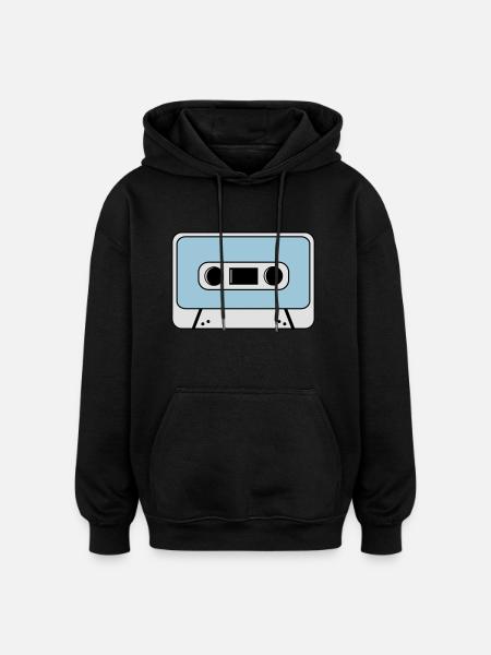 cassette - Sweat à capuche oversize unisexe - noir