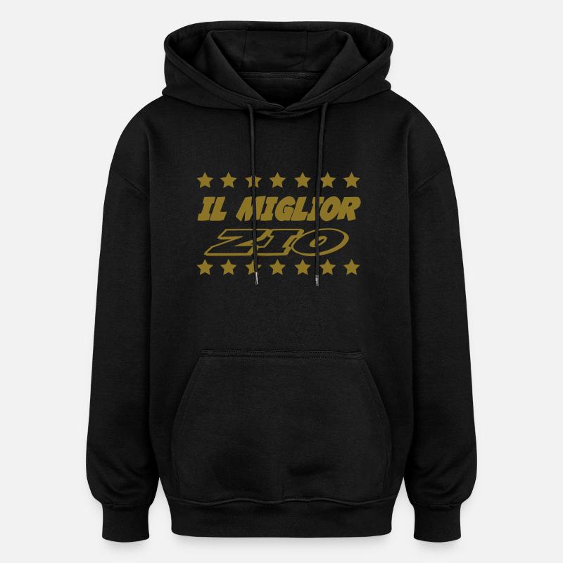 Il miglior zio 222 - Sweat à capuche oversize unisexe - noir