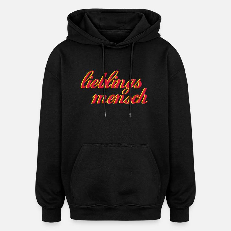 lieblingsmensch_2 - Oversized Unisex Hoodie - Schwarz