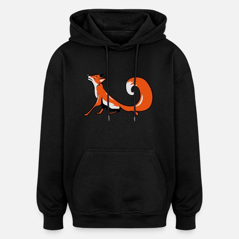 Fuchs vain drôle - Sweat à capuche oversize unisexe - noir