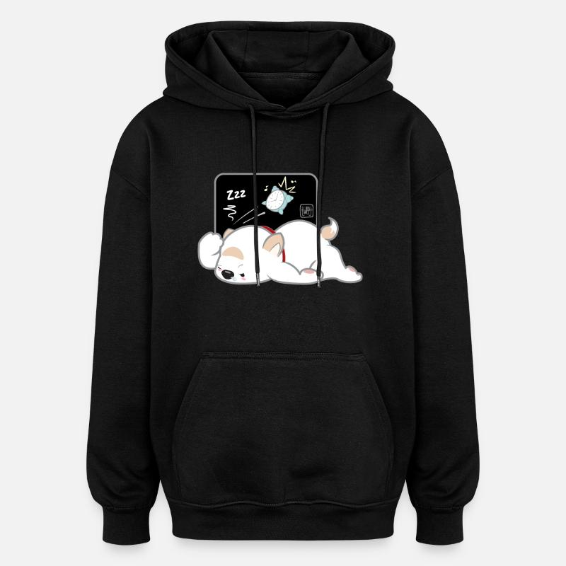 Chien Coréen - Style Japonais 04 - Sweat à capuche oversize unisexe - noir