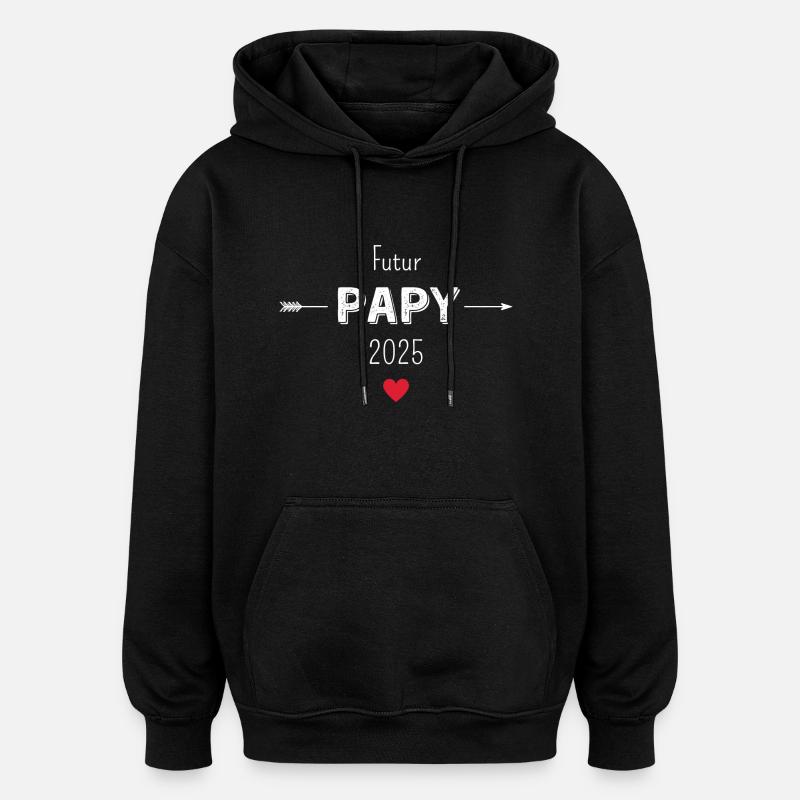 Futur papy 2025 - Sweat à capuche oversize unisexe - noir