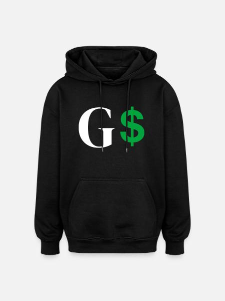 Letter g dollar - Oversized Unisex Hoodie - black