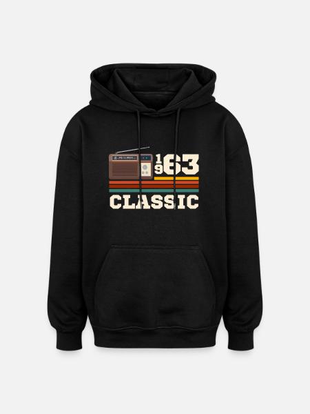 Anniversary 1963 retro classic - Oversized Unisex Hoodie - black