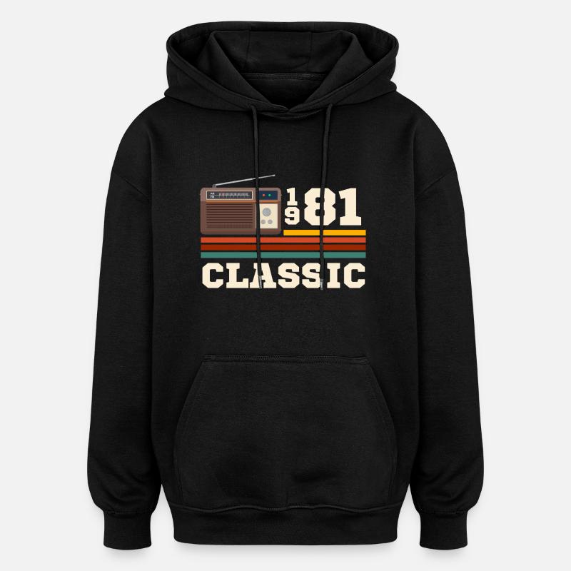 Jubiläum 1981 Retro-Klassiker - Oversized Unisex Hoodie - Schwarz