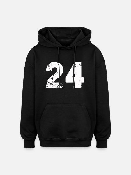 24 - Oversized Unisex Hoodie - black