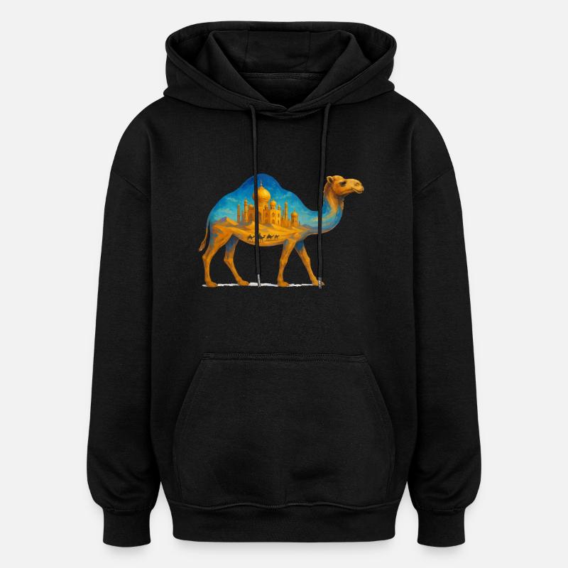 kamel wueste palast - Oversized Unisex Hoodie - Schwarz