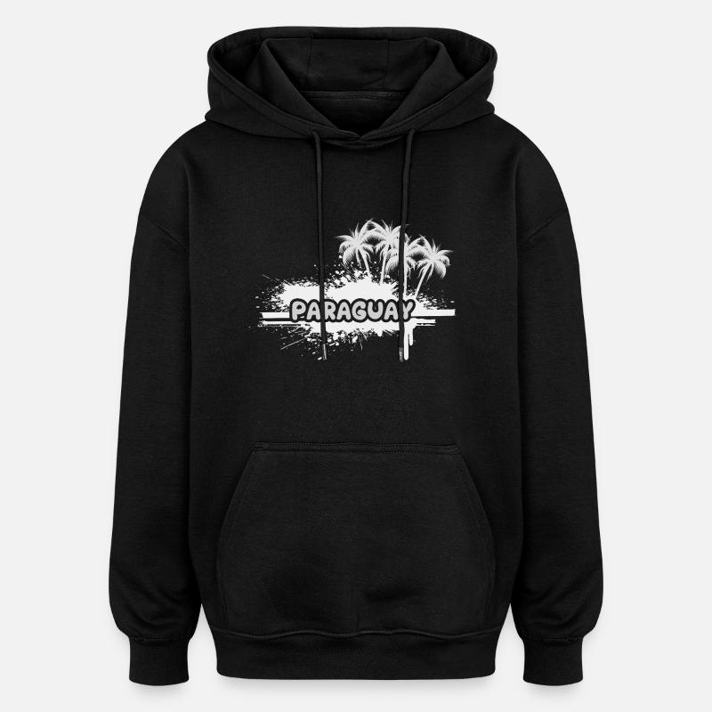 Vacances Paraguay - Sweat à capuche oversize unisexe - noir