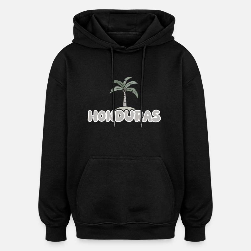 Honduras Honduras - Sweat à capuche oversize unisexe - noir