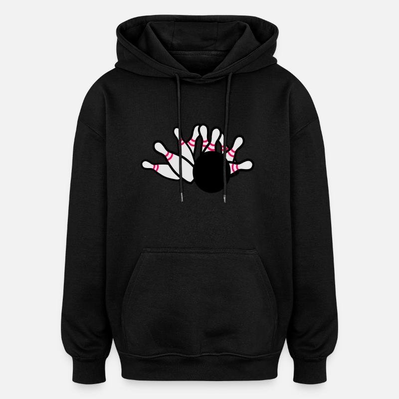 Kegeln - Oversized Unisex Hoodie - Schwarz