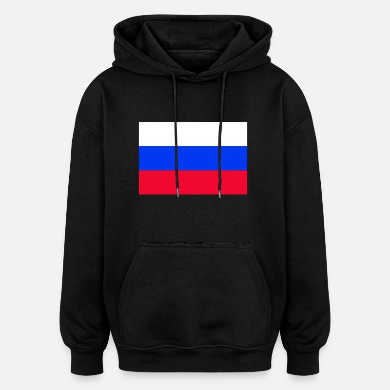 Russie - Sweat à capuche oversize unisexe - noir